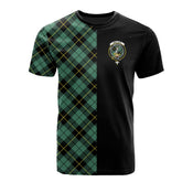 Wallace Hunting Ancient Tartan T-Shirt Half of Me - Cross Style